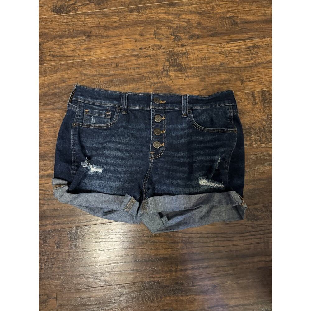 Old Navy Boyfriend Denim Distressed Shorts Sz 6 Mid Rise